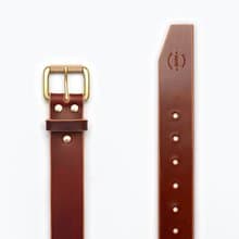 英國馬韁革皮帶 真皮腰帶 銅扣 寛牛皮褲帶 禮物【免費刻英文名】