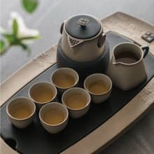 陸寶 快雪時晴帖 1壺1海6杯 茶盤 快雪時晴帖 王羲之 茶具組