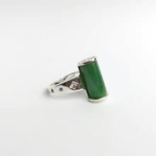 JadeStyle臺灣玉純銀戒【流轉無界|時來運轉】原創設計可調可轉式