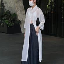 See through shirt dress