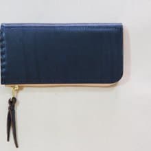 L字ファスナーの長財布 / ネイビー