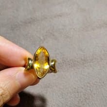 天然 黃水晶 925純銀 戒指 尼泊爾 手工製