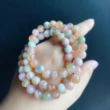 孤品 永恒的花 櫻花瑪瑙 小高貨 多彩 多圈 手鍊 天然石 禮物