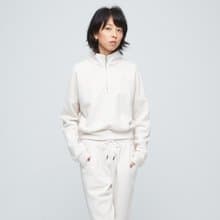 立領短版拉鍊衛衣(女)-白樺木