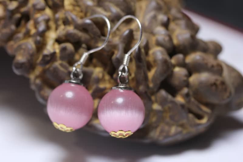 貓眼石 復古經典款  淑女  氣質  耳墜耳飾耳掛