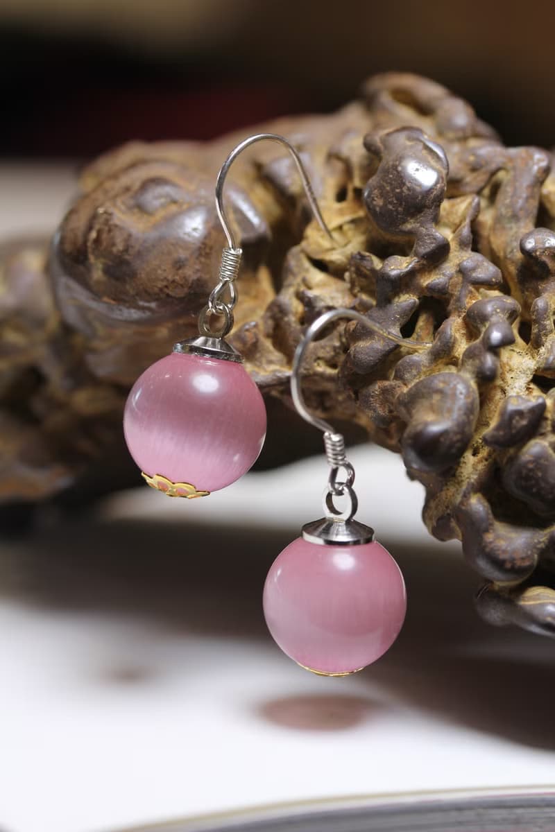 貓眼石 復古經典款  淑女  氣質  耳墜耳飾耳掛