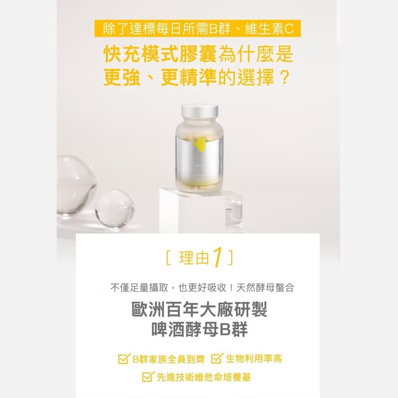 【好好生醫】快充模式膠囊・60顆/瓶【精神體力x超強B群】