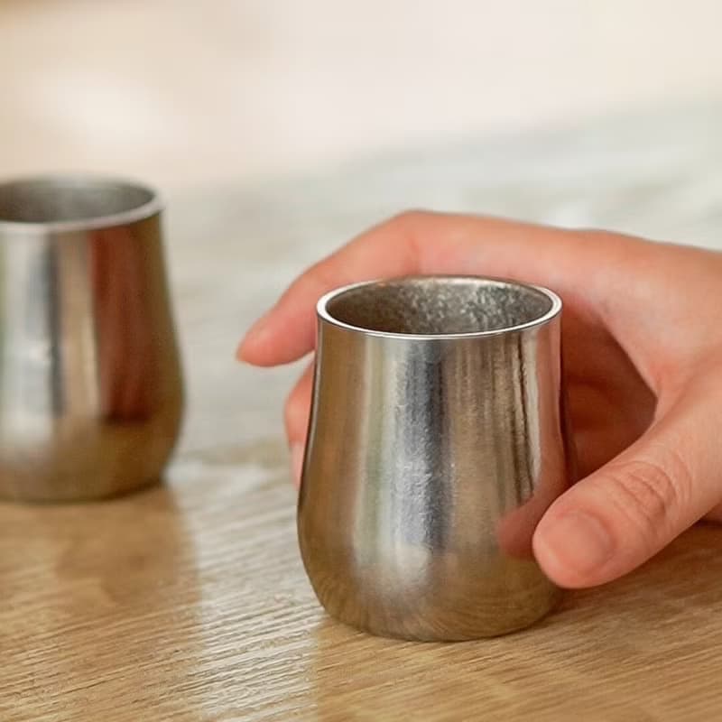 純鈦雙層小酒杯 70ml shot杯/鈦酒杯/聞香杯/咖啡杯