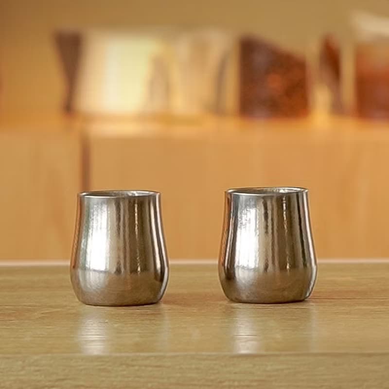 純鈦雙層小酒杯 70ml shot杯/鈦酒杯/聞香杯/咖啡杯