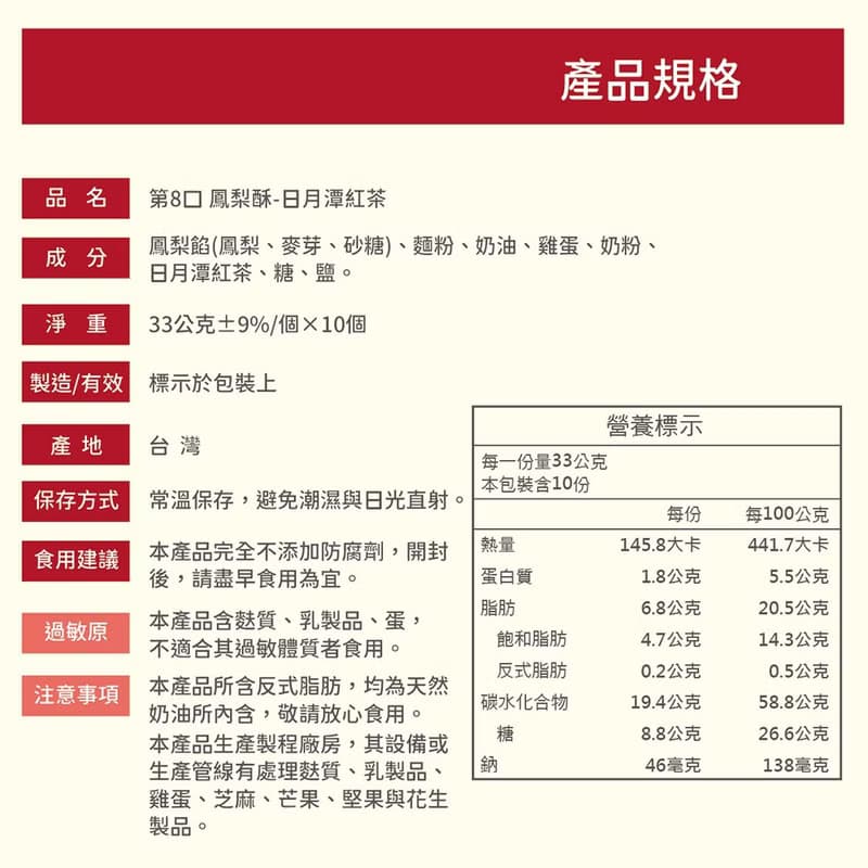 【第8口】日月潭紅茶鳳梨酥
