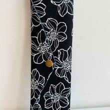 文青風環保筷袋  風情萬種 黑  手作餐具袋.交換禮物.