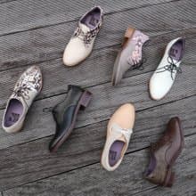 【經典零時差】真皮牛皮、蕾絲馬毛三眼綁帶木跟德比鞋DERBY