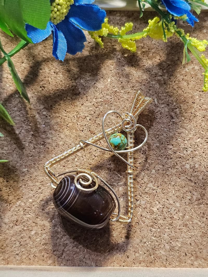 【葉綠舒手作】聖三角 /金屬線編織/節日/禮物/飾品/項鍊/手作
