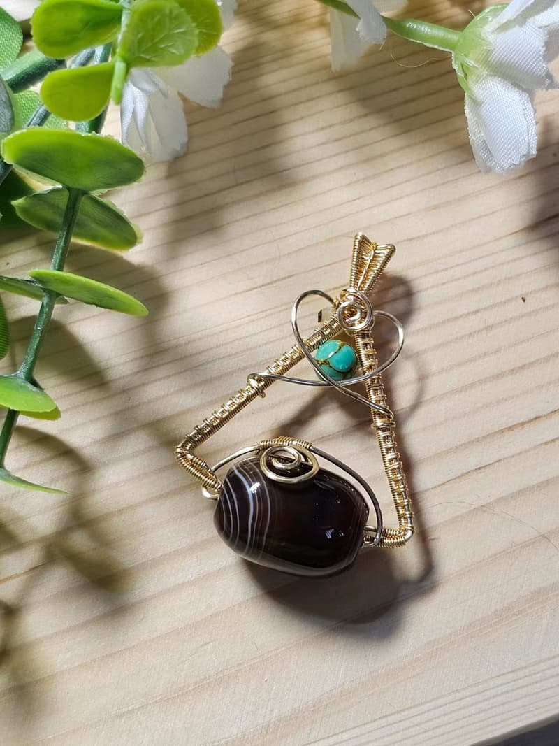 【葉綠舒手作】聖三角 /金屬線編織/節日/禮物/飾品/項鍊/手作