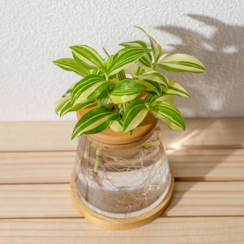 水竹 三角水耕盆栽 室內植物 觀葉植物 禮物 水培