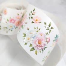 花開荼靡-和紙PET膠帶(特殊油墨/離型紙/白墨) 故事拼貼 手帳