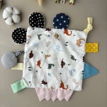 寶寶多功能安撫巾 散步小恐龍 口水巾 新生禮 奶嘴鏈