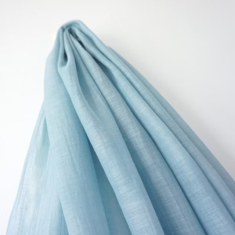 S.A x Aquamarine 植物染湖水藍素色圍巾/絲巾