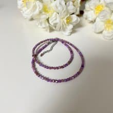 Light Purple Natural Stone Phosphocieder Light Jewelry Necklace