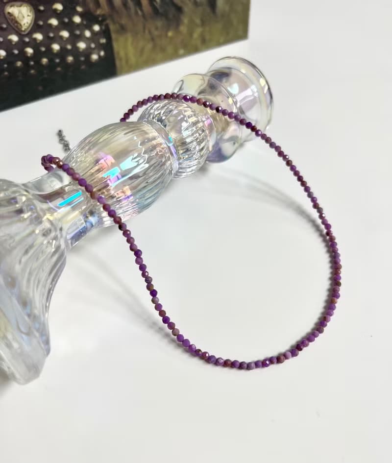 Light Purple Natural Stone Phosphocieder Light Jewelry Necklace