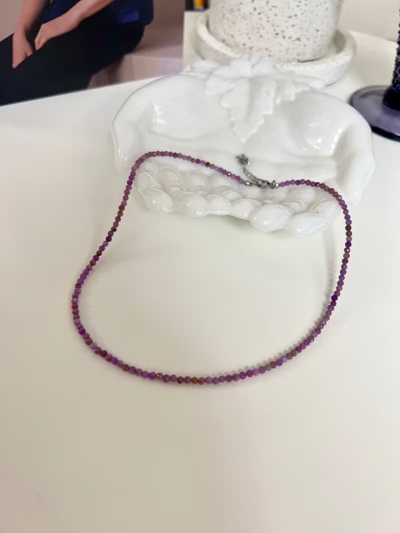 Light Purple Natural Stone Phosphocieder Light Jewelry Necklace