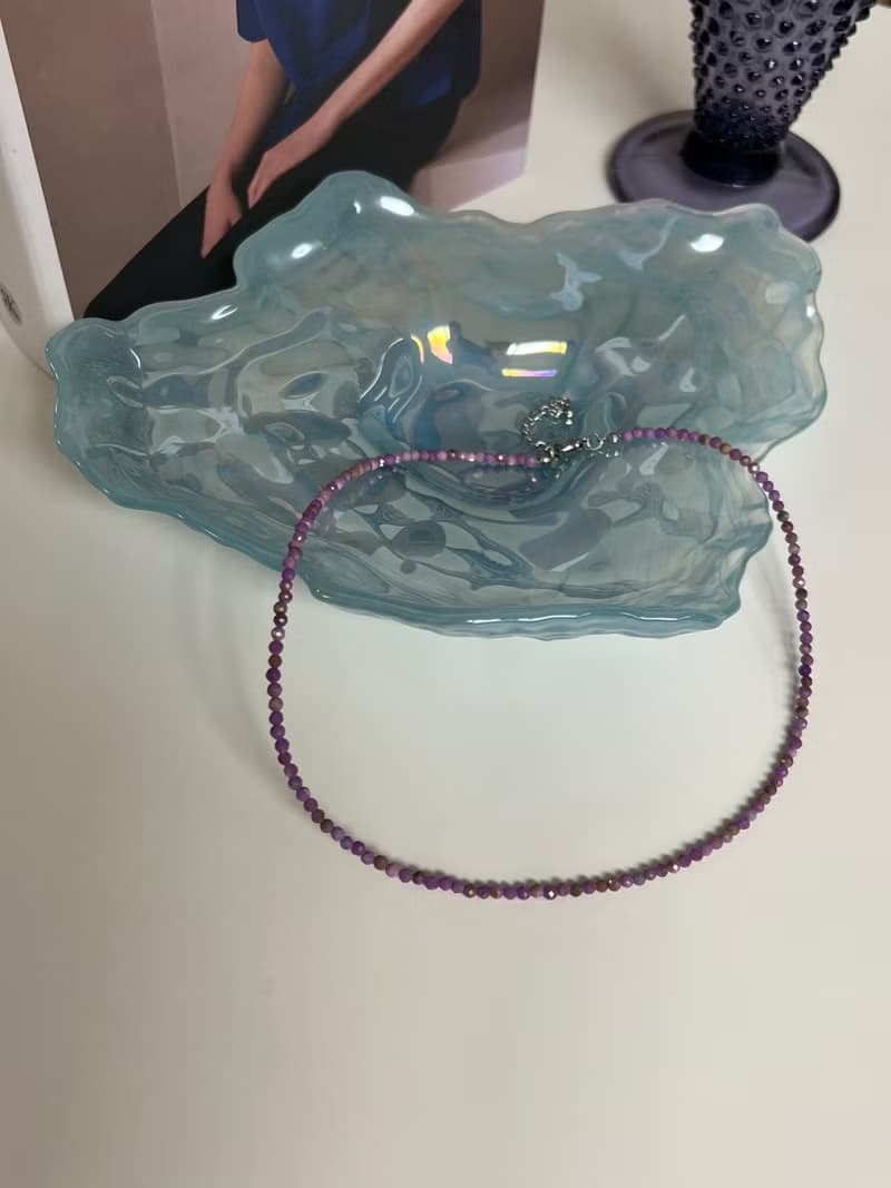 Light Purple Natural Stone Phosphocieder Light Jewelry Necklace
