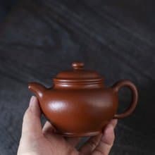 送禮紫砂壺茶壺掇只 全手工 200cc 原矿极品30目粗砂朱泥 泥料正