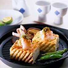 【柳宗理】 南部鐵器橫紋煎盤22cm-附黑鐵蓋.把手