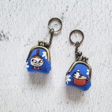 【Pinkoi x Moomin】小美與樹精 迷你 口金包 鑰匙圏 吊飾 -藍