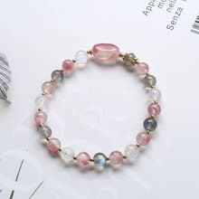桃花好人緣~櫻花雨薔薇輝月光石拉長石手鍊