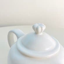 【茶具】白瓷英式紅茶壺-菊瓣蓋鈕