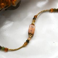 暮色│ 圖畫石x黃銅│ 黃銅手鍊