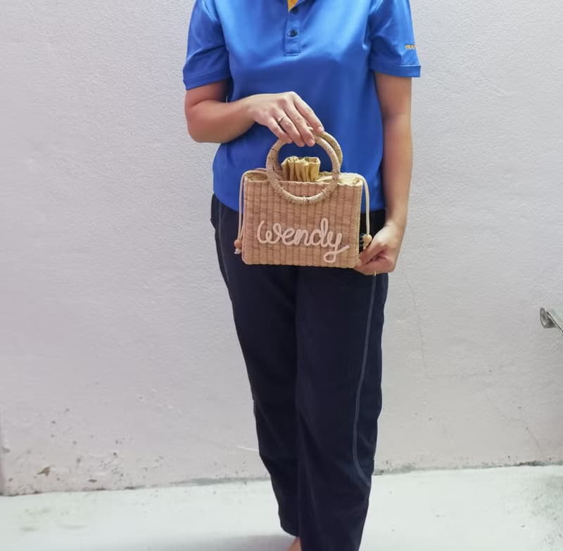 HotSummer special made-to-order gifts, woven bags, Straw tote bags, 稻草手提袋 草編包