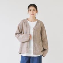【Simply Yours】亞麻格紋薄外套 咖啡F