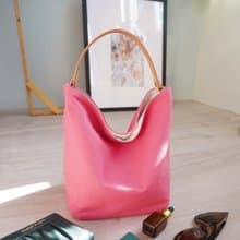 質感帆布 MINI水桶包 Mini bucket bag #74桃花紅