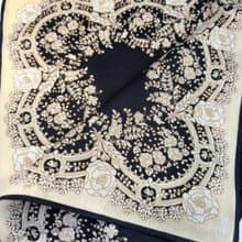 Yves Saint Laurent Vintage Handkerchief Floral YSL 19 x 19 inches