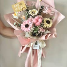 sueing_blossom  乾燥太陽花畢業花束