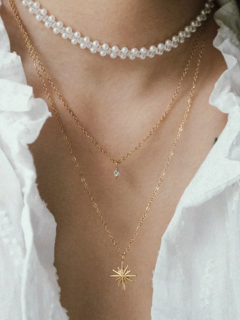 【Pure】純潔系列 貝珠Choker項圈項鍊 手工串珠甜酷女孩歐美極簡
