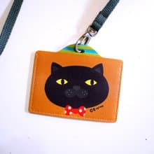 E*group 卡套  黑喵巧克力抹茶   悠遊卡套  識別證套  行李吊牌