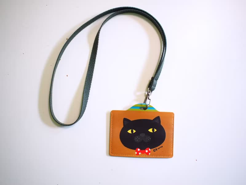 E*group 卡套  黑喵巧克力抹茶   悠遊卡套  識別證套  行李吊牌