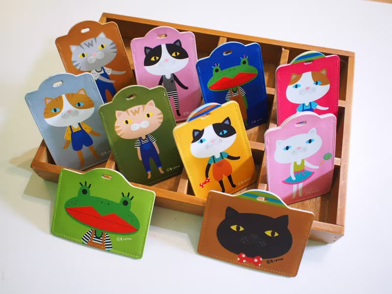 E*group 卡套  黑喵巧克力抹茶   悠遊卡套  識別證套  行李吊牌