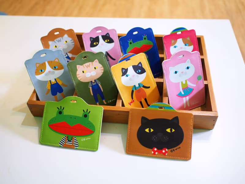 E*group 卡套  黑喵巧克力抹茶   悠遊卡套  識別證套  行李吊牌