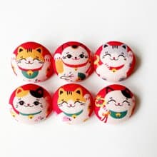 布釦 鈕釦 針織 縫紉 手作材料 招財貓 DIY材料