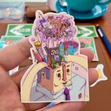 讓幻想照進現實-原創插畫 防水貼紙