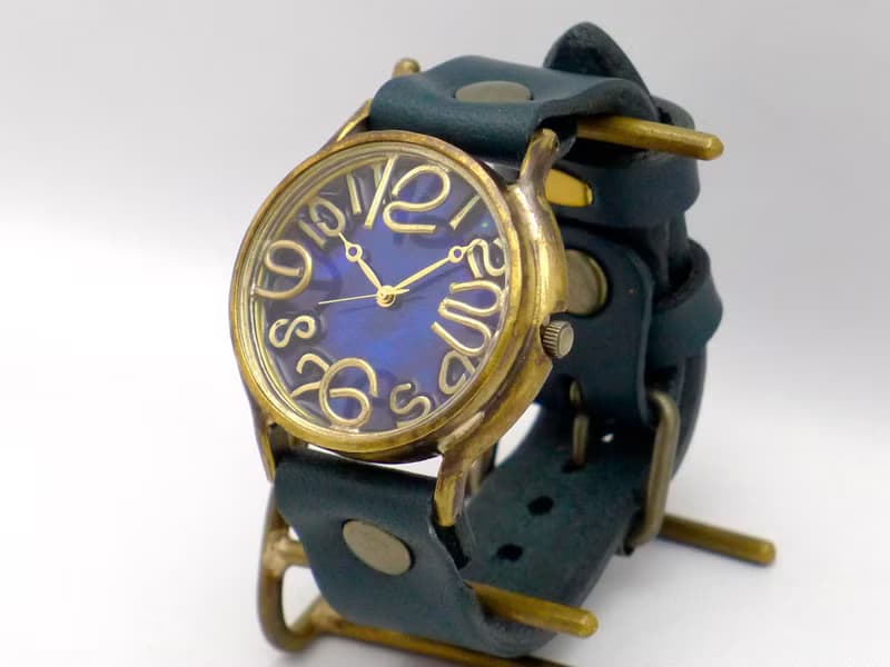 J.B.2  手作り時計 Hand Craft Watch JUMBO Brass ブルーダイアルBL (JUM31B BL/NV)