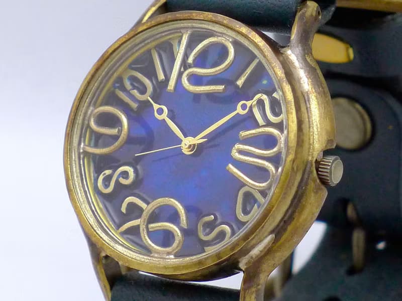 J.B.2  手作り時計 Hand Craft Watch JUMBO Brass ブルーダイアルBL (JUM31B BL/NV)