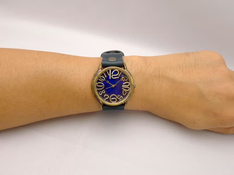 J.B.2  手作り時計 Hand Craft Watch JUMBO Brass ブルーダイアルBL (JUM31B BL/NV)