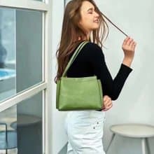 【歲末 7 折】極簡風格女包手工製作真皮斜跨單肩包/側背包/手袋