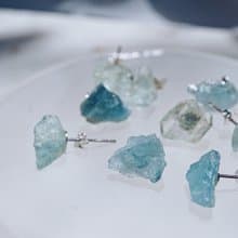 海藍寶925純銀耳環