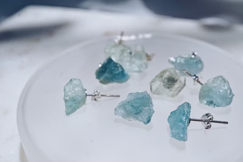 海藍寶925純銀耳環